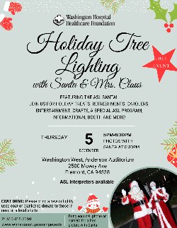 ASL interpreters available, signing santa, and a special asl program